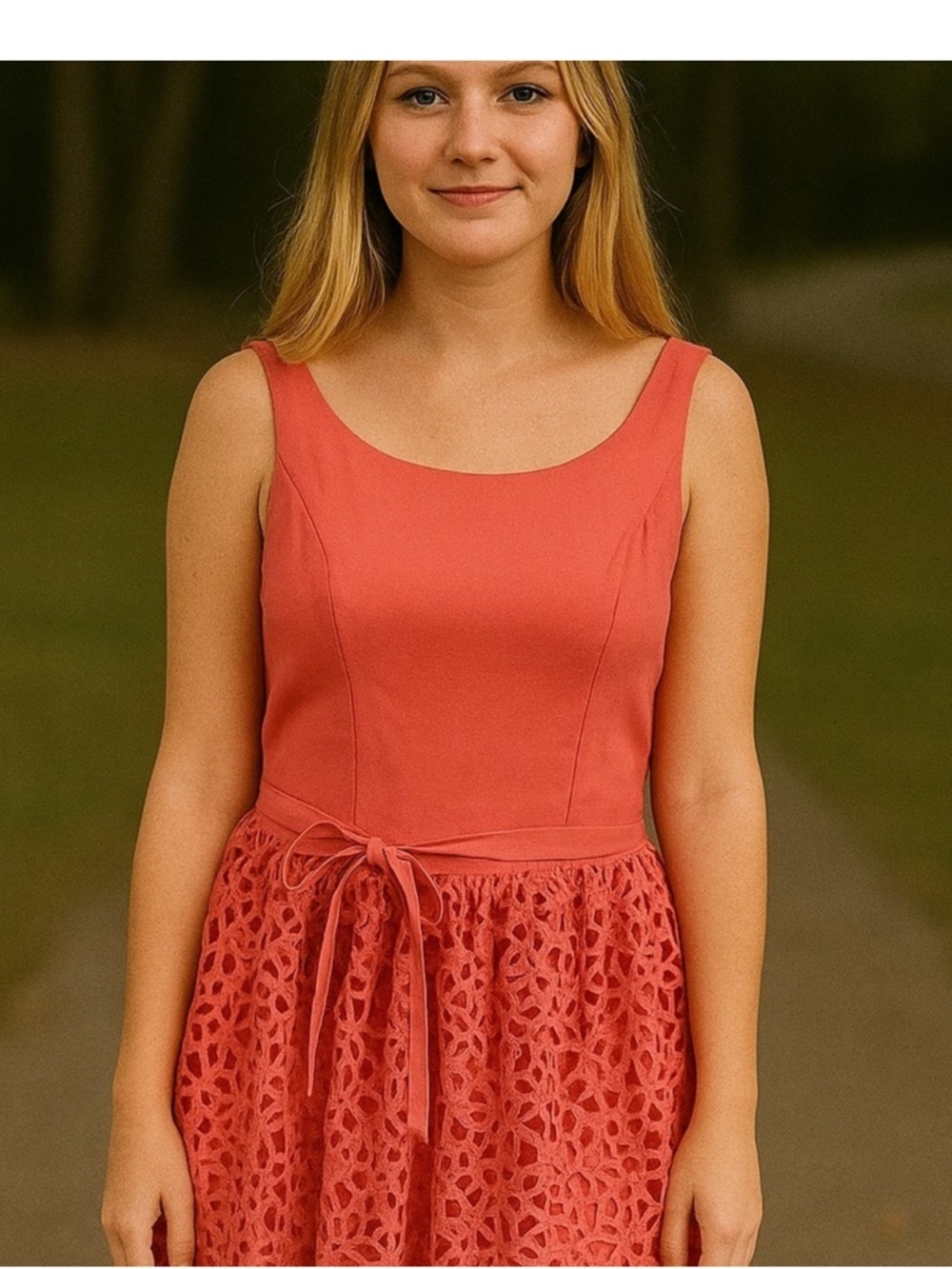 ANTONIO MELANI Coral Lace Mini Dress - Picture 2 of 10